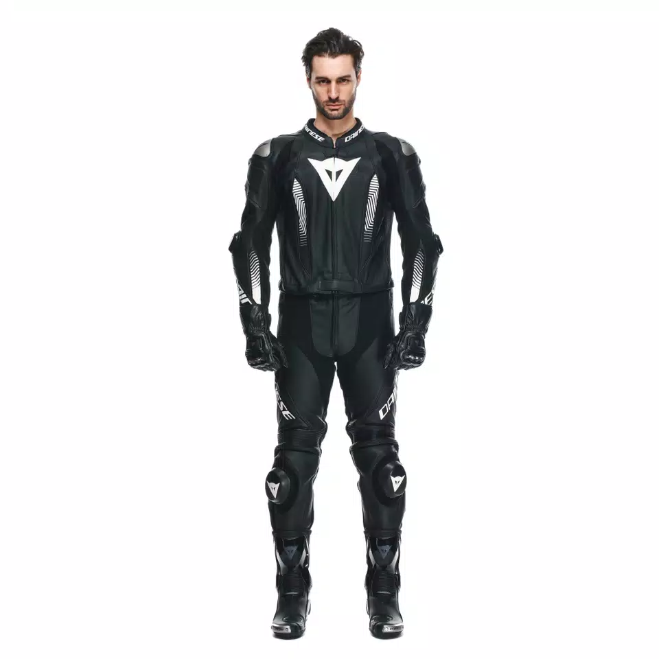 LAGUNA SECA 5 - TUTA MOTO DIVISIBILE IN PELLE PERFORATA UOMO - BLACK/BLACK/WHITE - 3