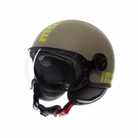 MOMODESIGN FGTR CLASSIC MATT SAND / LIME - JET HELMET WITH VISOR E2206 -  - 1
