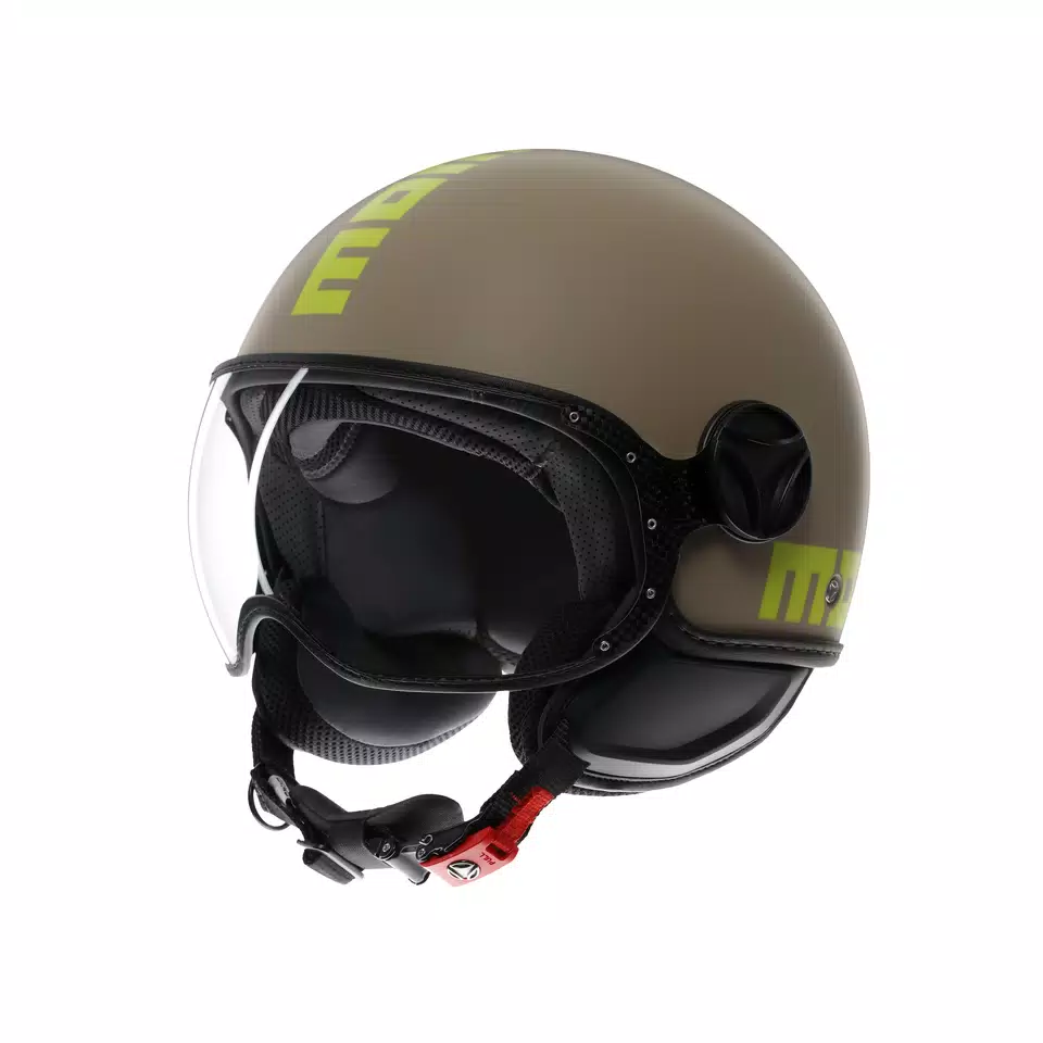 MOMODESIGN FGTR CLASSIC MATT SAND / LIME - JET HELMET WITH VISOR E2206 -  - 1