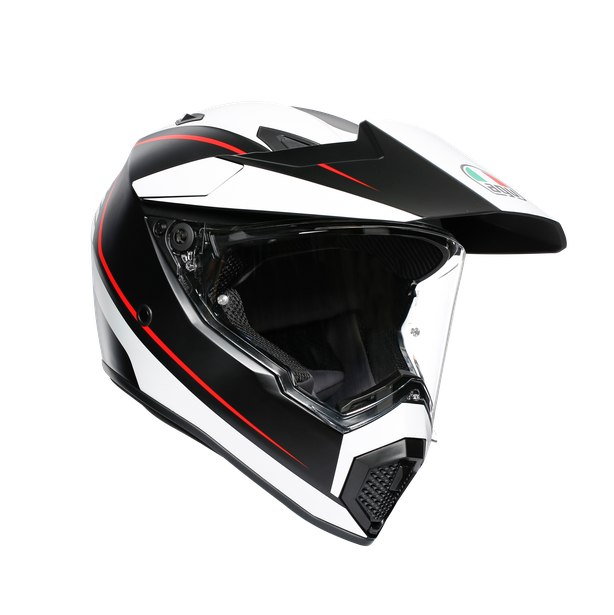 AX9 MULTI E2205 - PACIFIC ROAD MATT BLACK/WHITE/RED - Integral-Helm