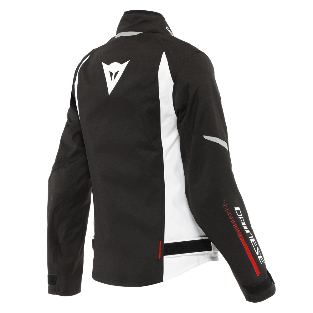 veloce-d-dry-giacca-moto-impermeabile-donna-black-white-lava-red image number 1