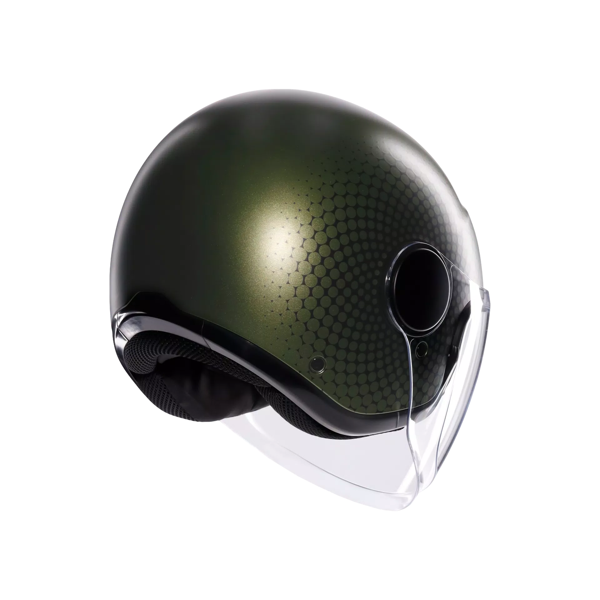 ETERES ANDORA MATT GREEN/BLACK - CASQUE MOTO JET E2206