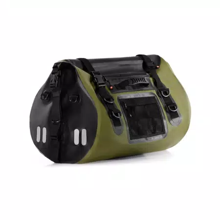 DUFFLE EXPLORER - MOTORCYCLE WATERPROOF DUFFEL BAG (60 LT)  - BLACK/GREEN - 2