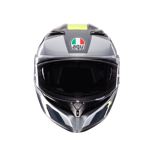 k3-shade-grey-yellow-fluo-casco-moto-integrale-e2206 image number 1