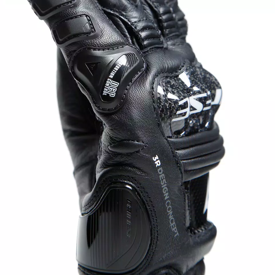 DRUID 4 - MEN'S MOTORCYCLE LEATHER GLOVES - BLACK/BLACK/CHARCOAL-GREY - 10