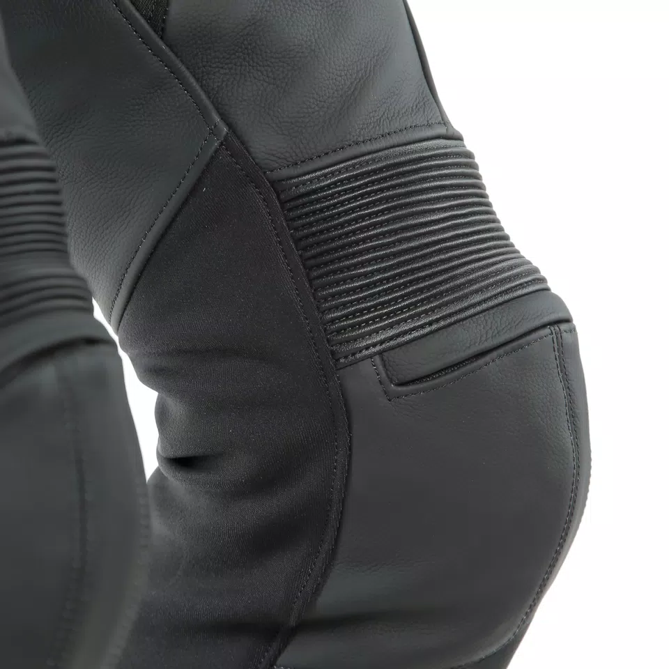 PONY 3 - MEN'S MOTORCYCLE LEATHER PANTS - BLACK-MATT - 6