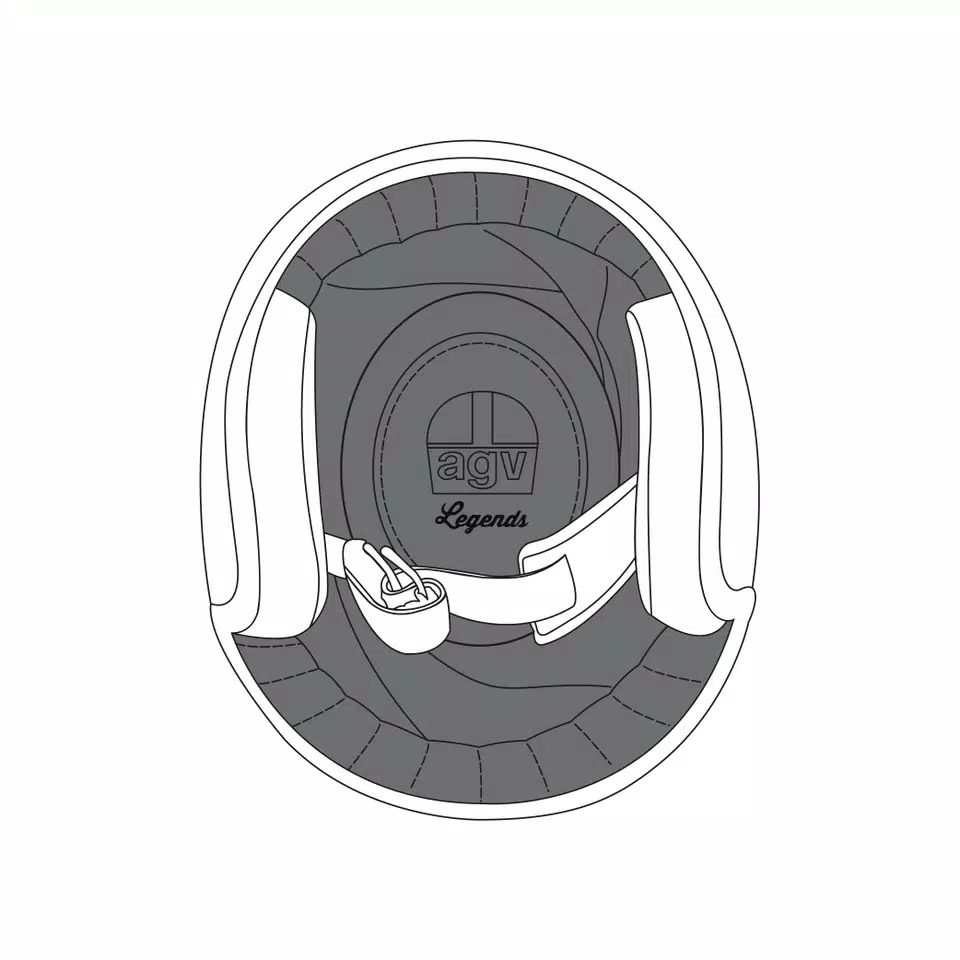 AGV CROWN PAD X70 (XL) - PREMIUM BLACK -  - 1