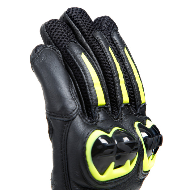 mig-3-unisex-leather-gloves-black-fluo-yellow image number 11