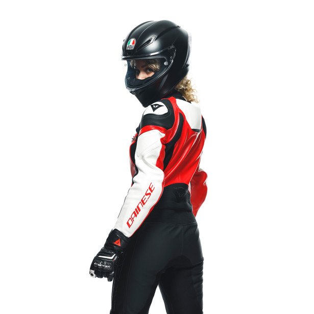 mirage-lady-leather-2pcs-suit-black-lava-red-white image number 30
