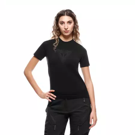 MOTORCYCLE TECHNICAL QUICK DRY WOMEN'S SHIRT - BASE LAYER SUMMER - BLACK - 3
