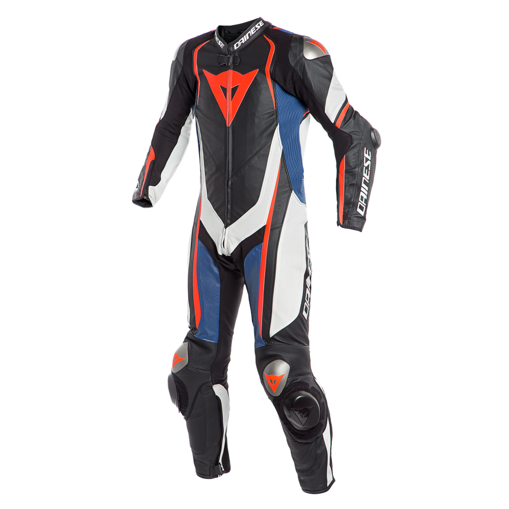 kyalami-1pc-perf-leather-suit-black-white-blue image number 0