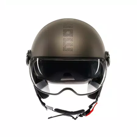 MOMODESIGN FGTR EVO MATT BRONZE / STONE - JET HELMET WITH DUAL VISOR E2206 -  - 2