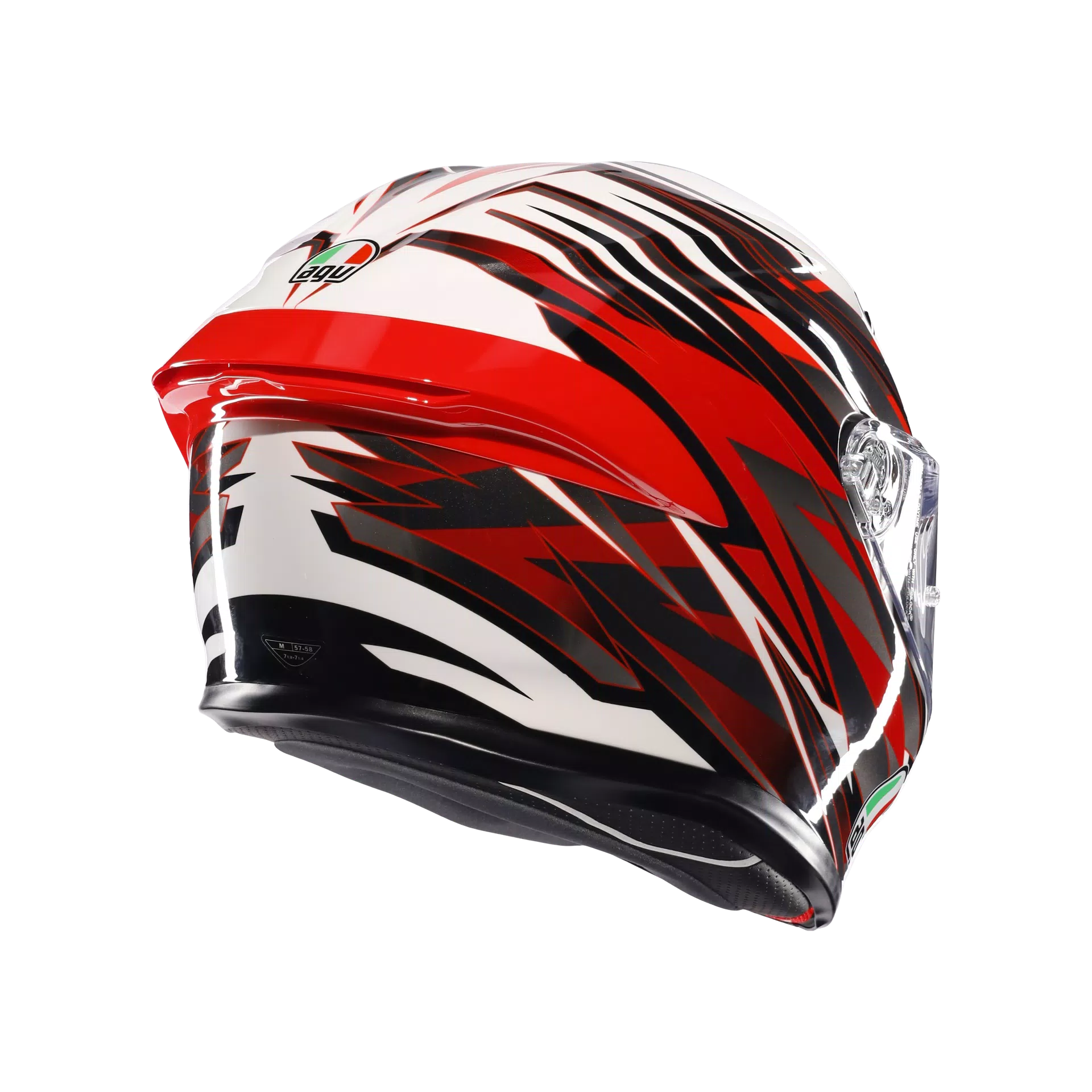 K6 S REEVAL WHITE/RED/GREY - CASQUE MOTO INT&Eacute;GRAL E2206
