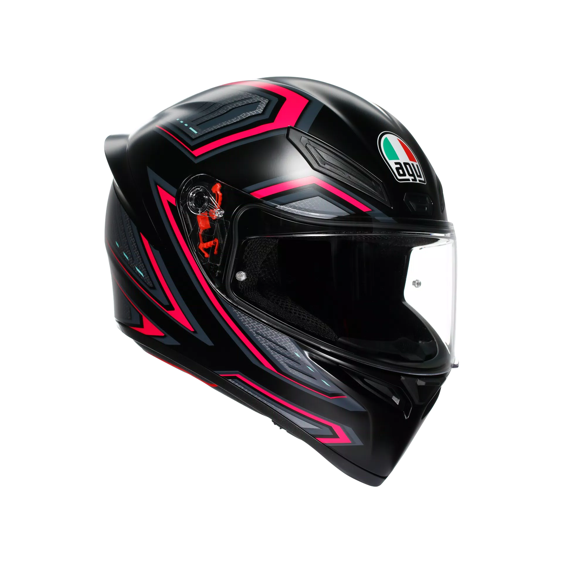 K1 S - SLING MATT BLACK/PINK - CASCO MOTO INTEGRAL E2206