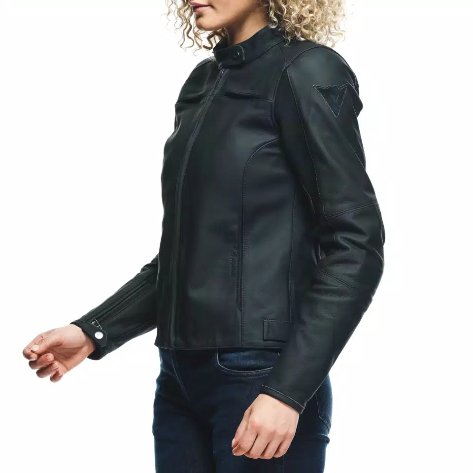 RAZON 2 CHAQUETA DE CUERO MOTO MUJER - BLACK - 7