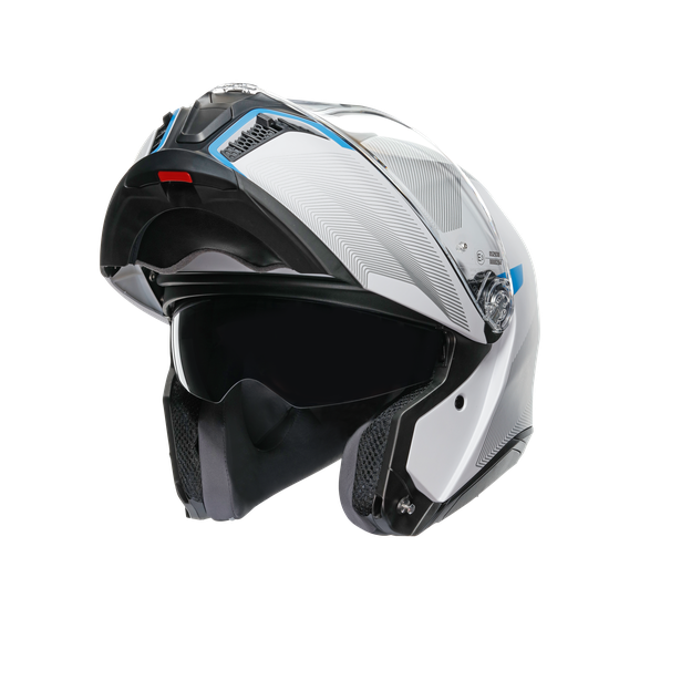 tourmodular-frequency-light-grey-blue-motorbike-flip-up-helmet-e2206 image number 9