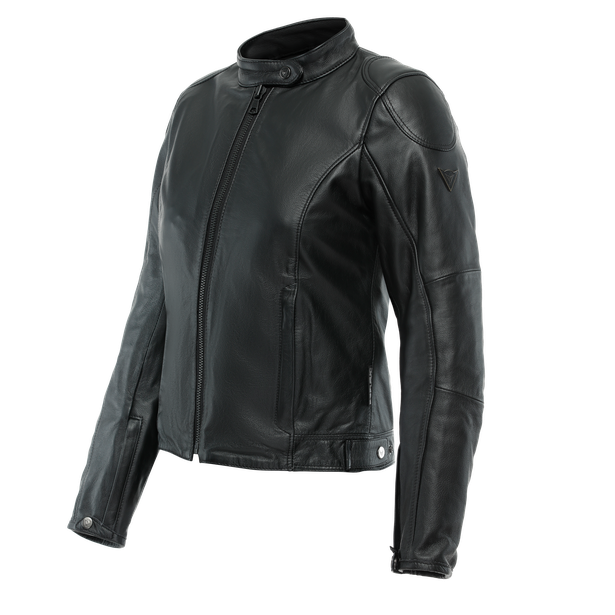 electra-giacca-moto-in-pelle-donna-black image number 0