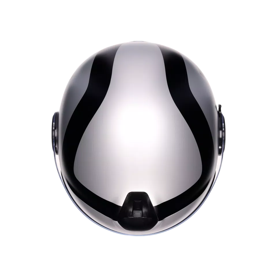 ETERES RIMINI MATT GREY/BLACK - MOTORBIKE OPEN FACE HELMET E2206 -  - 7