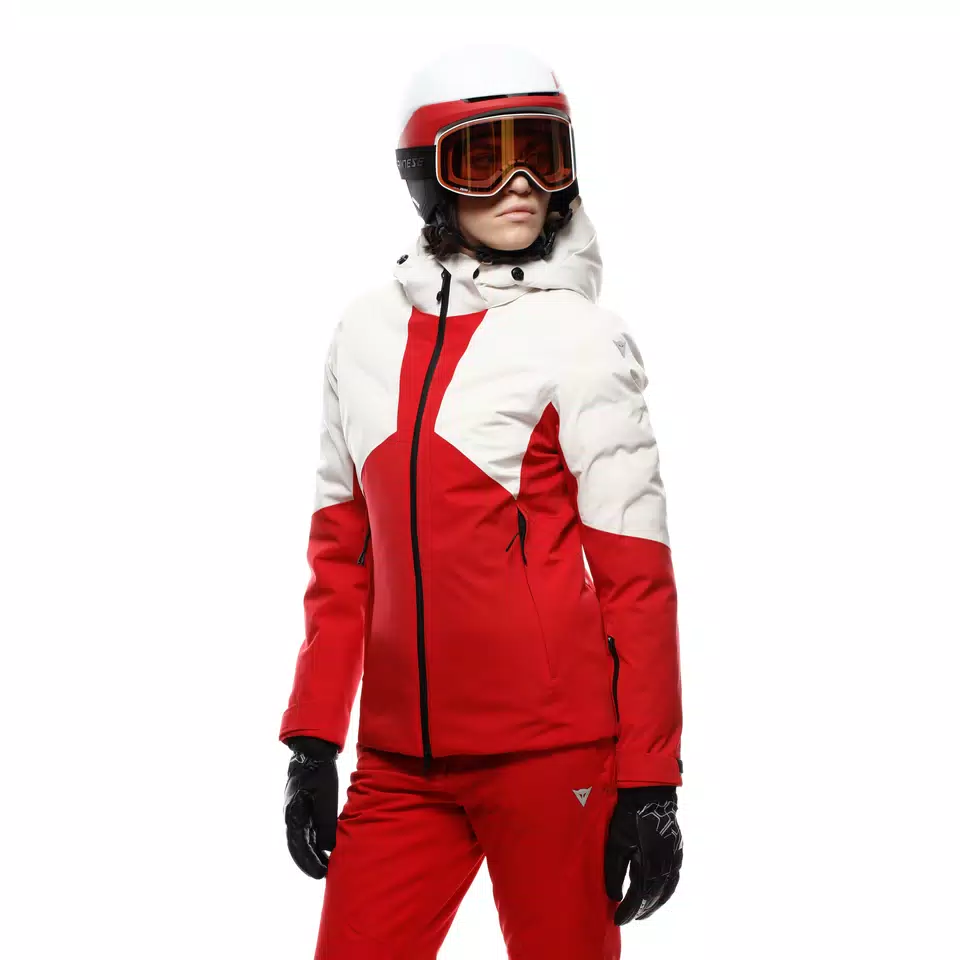 ZIVES AEROSENSE-DRY - WATTIERTE DAMENJACKE - LILY WHITE/RACING RED - 5