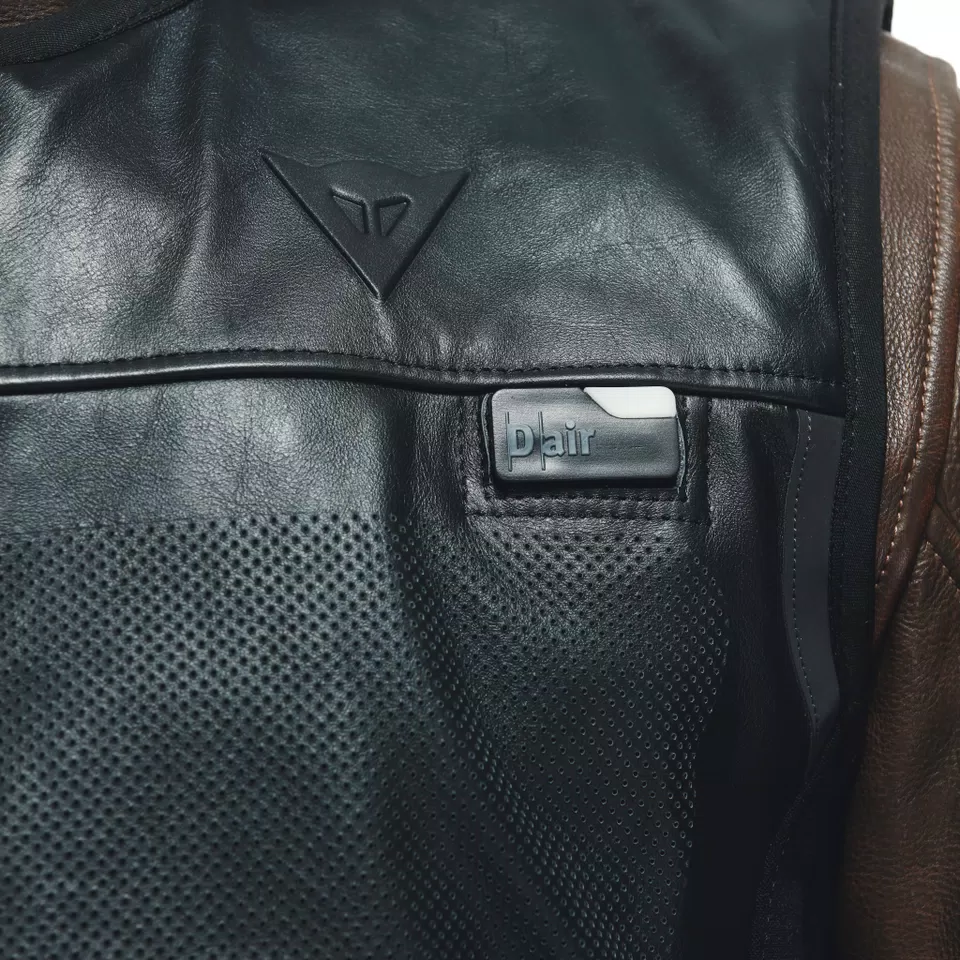 SMART JACKET LEATHER - MEN'S MOTORCYCLE LEATHER VEST WITH INTEGRATED AIRBAG - BLACK - 10
