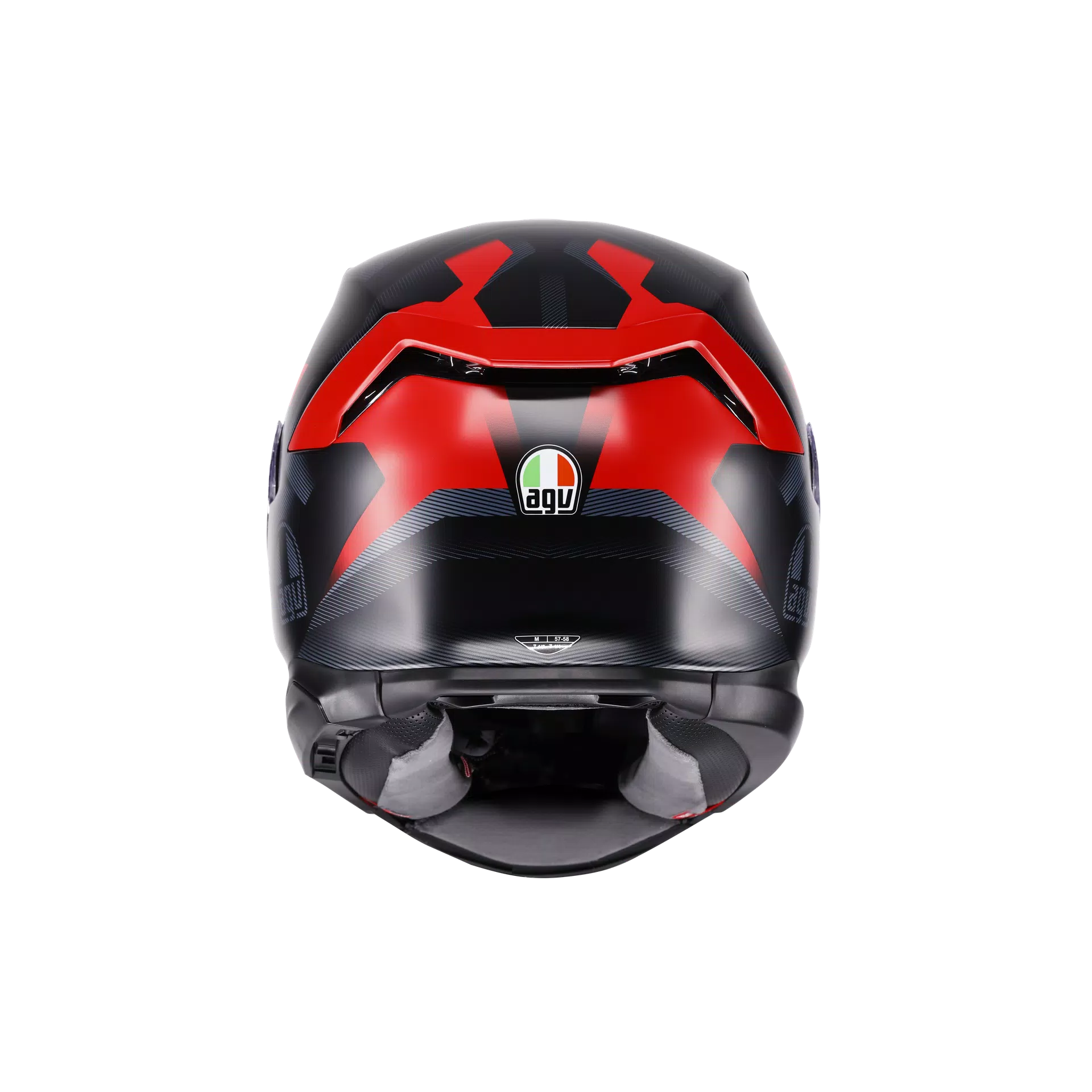 K7 MPLK GLIMPSE MATT BLACK/RED - MOTORBIKE FULL FACE HELMET E2206