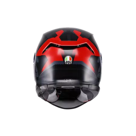 K7 MPLK GLIMPSE MATT BLACK/RED - MOTORBIKE FULL FACE HELMET E2206 -  - 5