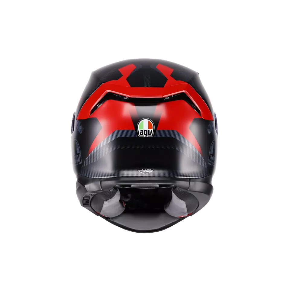 K7 MPLK GLIMPSE MATT BLACK/RED - MOTORBIKE FULL FACE HELMET E2206 -  - 5