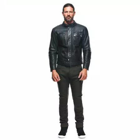 ATLAS - MEN'S MOTORCYCLE LEATHER JACKET - BLACK - 3