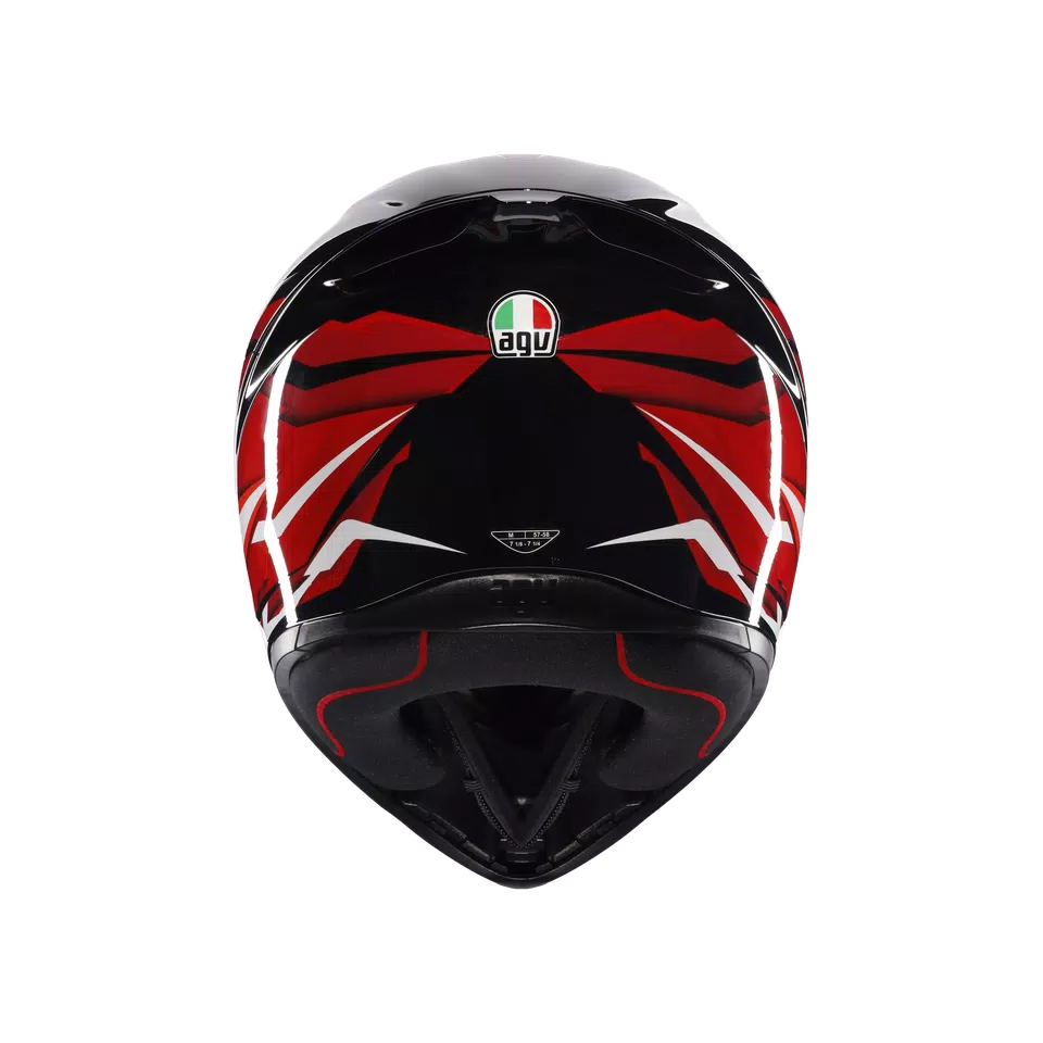 K1 S LION BLACK/RED/WHITE - MOTORBIKE FULL FACE HELMET E2206 -  - 5
