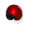 ETERES MONO CORSA RED - MOTORBIKE OPEN FACE HELMET E2206