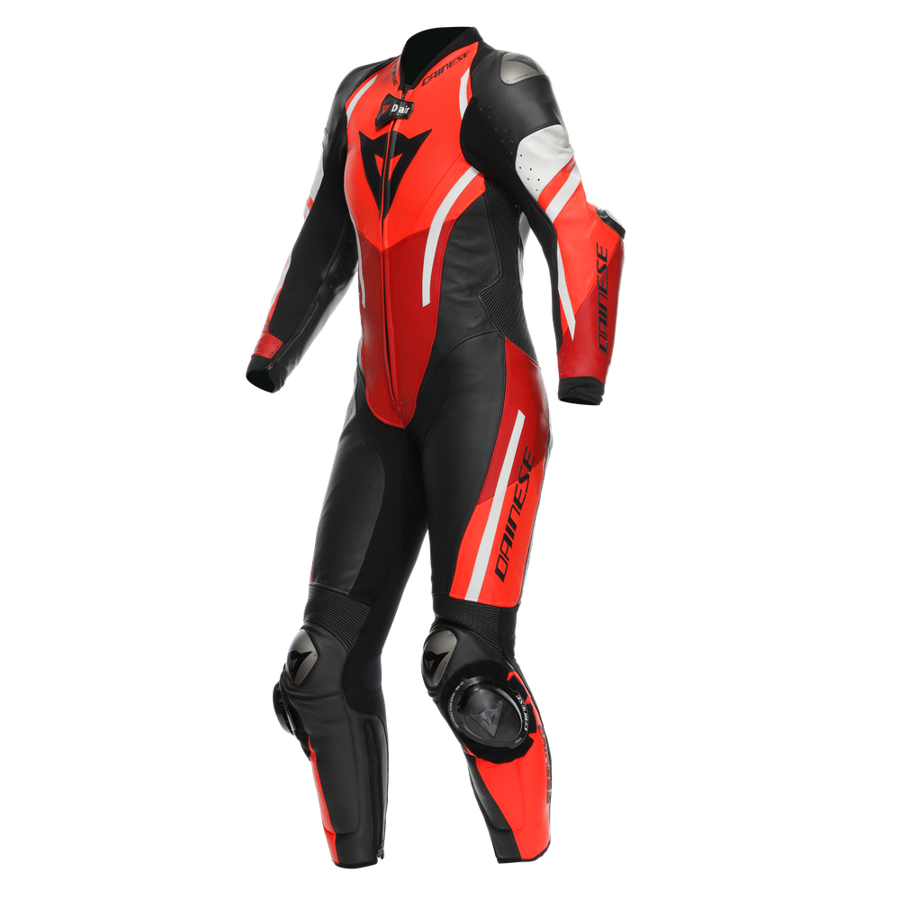 misano-3-perf-d-air-1pc-leather-suit-wmn-black-red-fluo-red image number 0