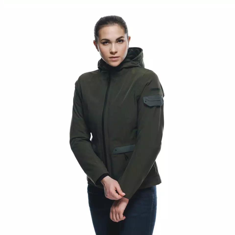 CENTRALE ABSØLUTESHELL™ PRO - WOMEN'S WATERPROOF MOTORCYCLE JACKET - GREEN - 10