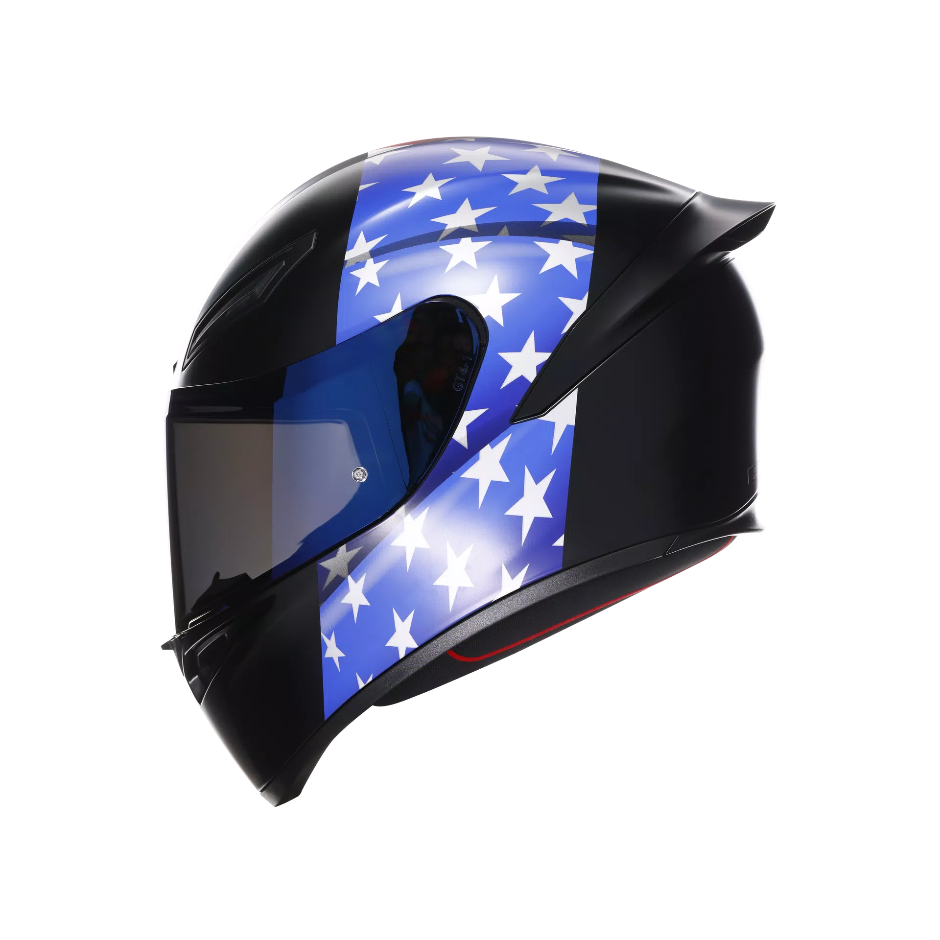 K1 S US FLAG MATT BLACK/RED/BLUE - MOTORBIKE FULL FACE HELMET DOT (E2206)