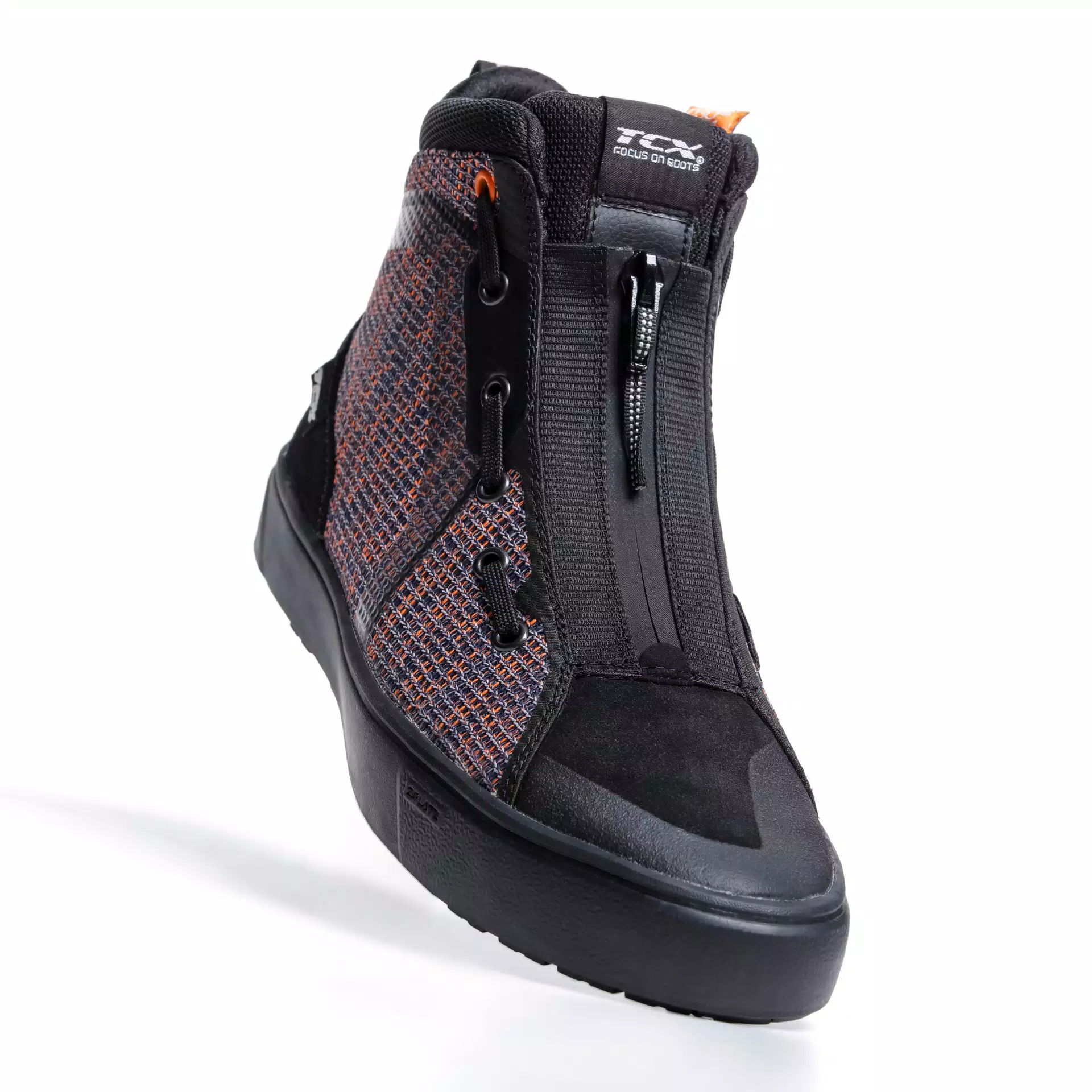 IKASU AIR MEN'S SUMMER MOTORCYCLE SHOES - BLACK/ORANGE/BLUE