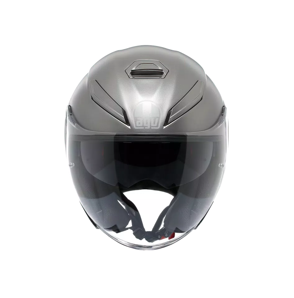 K5 JET EVO MONO MATT LUNA GREY - MOTORBIKE OPEN FACE HELMET E2206 -  - 2