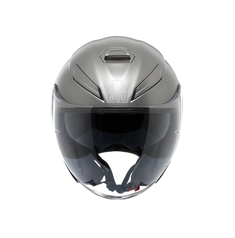 k5-jet-evo-mono-matt-luna-grey-motorbike-open-face-helmet-e2206 image number 1