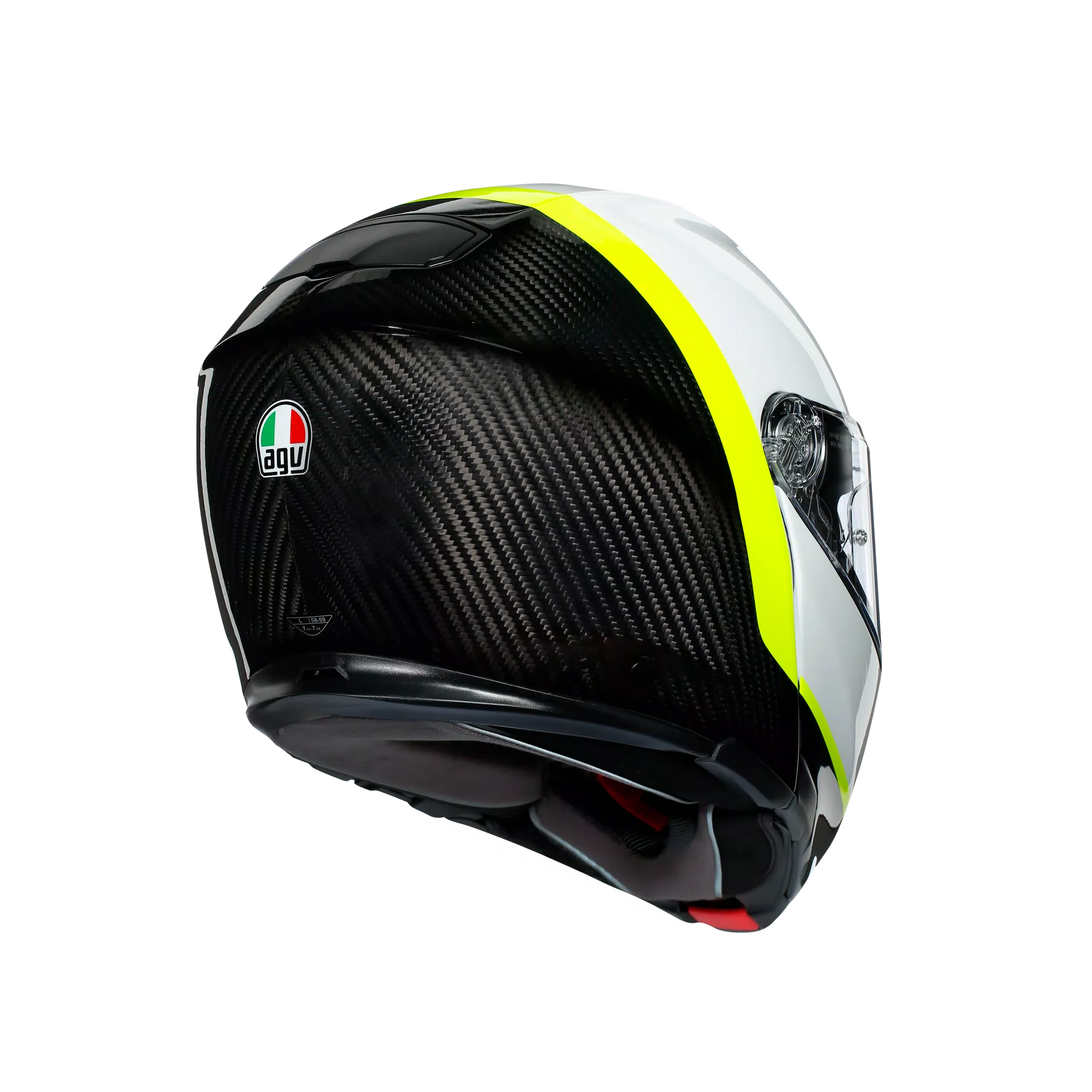 SPORTMODULAR RAY CARBON/WHITE/YELLOW FLUO -CASQUE MOTO MODULAIRE E2205