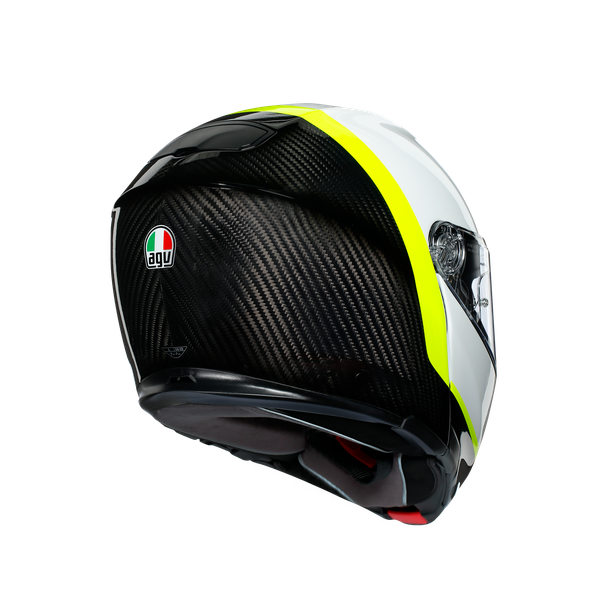 sportmodular-ray-carbon-white-yellow-fluo-casco-moto-modular-e2205 image number 5