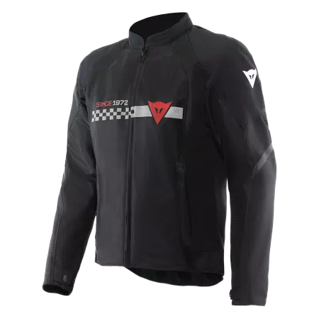 HEROSPHERE AIR - MOTORRADJACKE SOMMER HERREN - BLACK/WHITE STRIPES/RED - 1