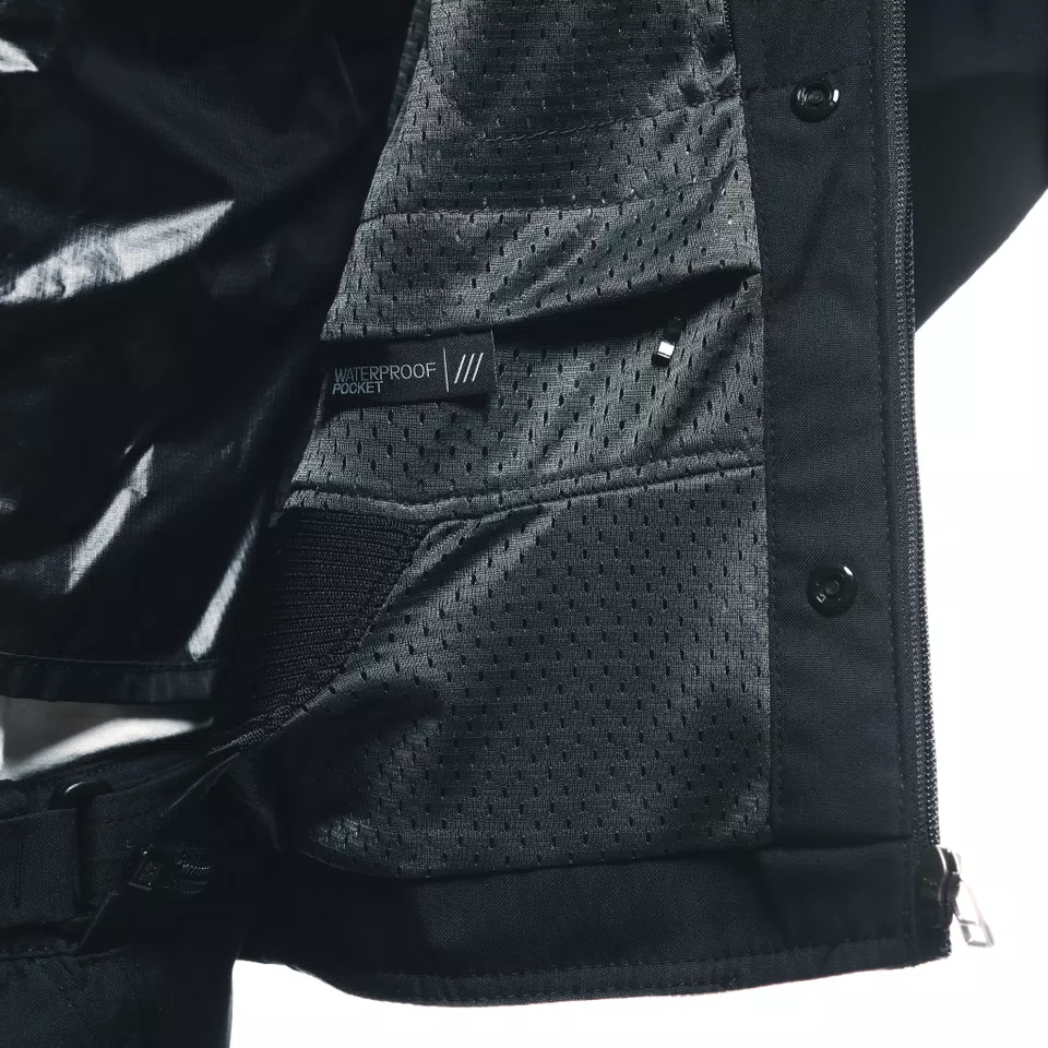 AIR FRAME 3 TEX - MEN'S SUMMER MOTORCYCLE JACKET IN FABRIC - BLACK/BLACK/RED-FLUO - 12