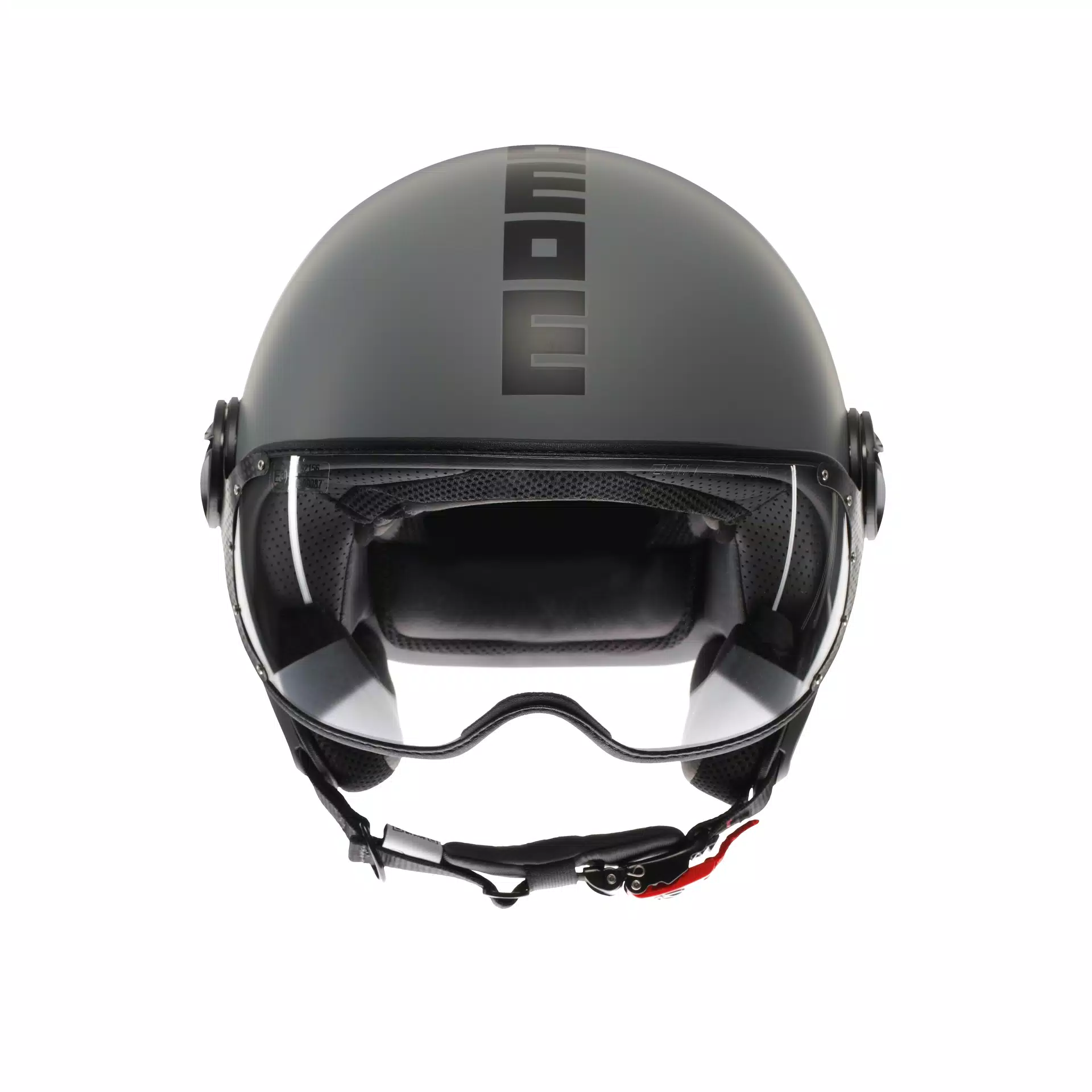 MOMODESIGN FGTR CLASSIC MATT GREY / BLACK - JET HELMET WITH VISOR E2206