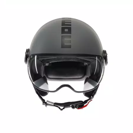MOMODESIGN FGTR CLASSIC MATT GREY / BLACK - JET HELMET WITH VISOR E2206 -  - 2