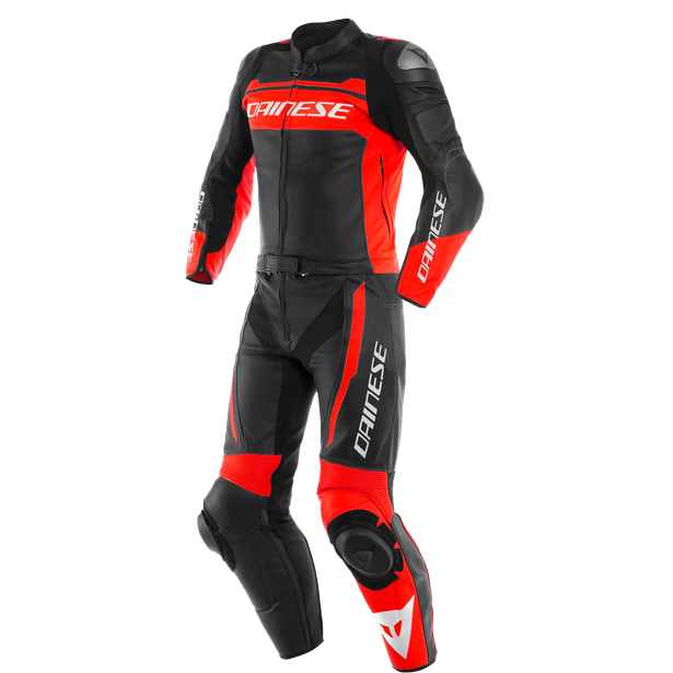 mistel-2pcs-leather-suit-black-matt-fluo-red-black-matt image number 0