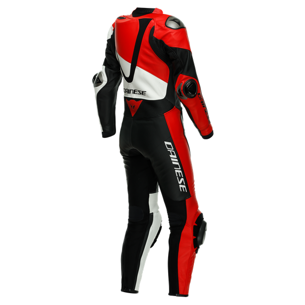 imola-lady-1pc-leather-suit-perf-black-white-lava-red image number 1