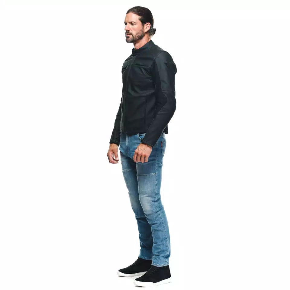 RAZON 2 - MEN'S MOTORCYCLE LEATHER JACKET - BLACK - 4
