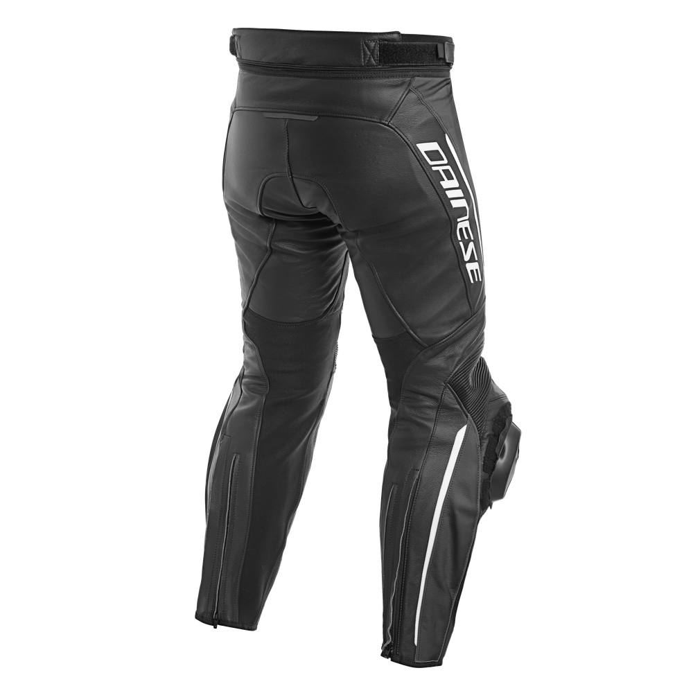 delta-3-pantaloni-moto-in-pelle-perforata-uomo-black-black-white image number 1