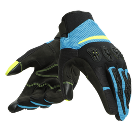 AEROX UNISEX GLOVES BLACK/FIRE-BLUE/FLUO-YELLOW- Gants