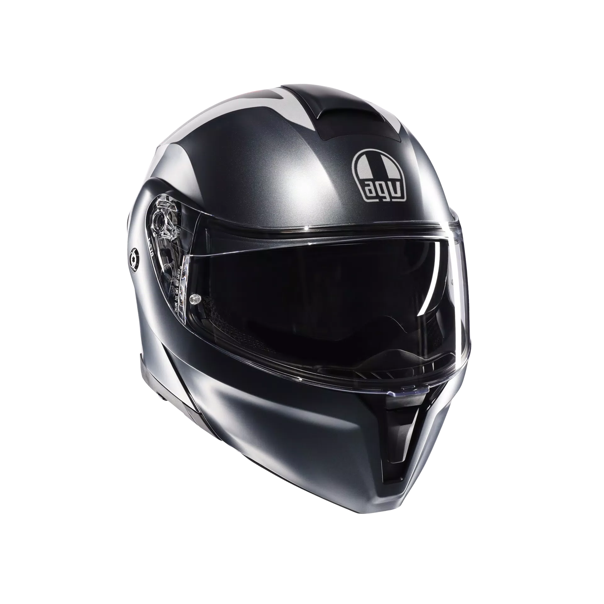 STREETMODULAR RESIA MATT GREY/SILVER/RED - MOTORBIKE FLIP UP HELMET DOT(E2206)