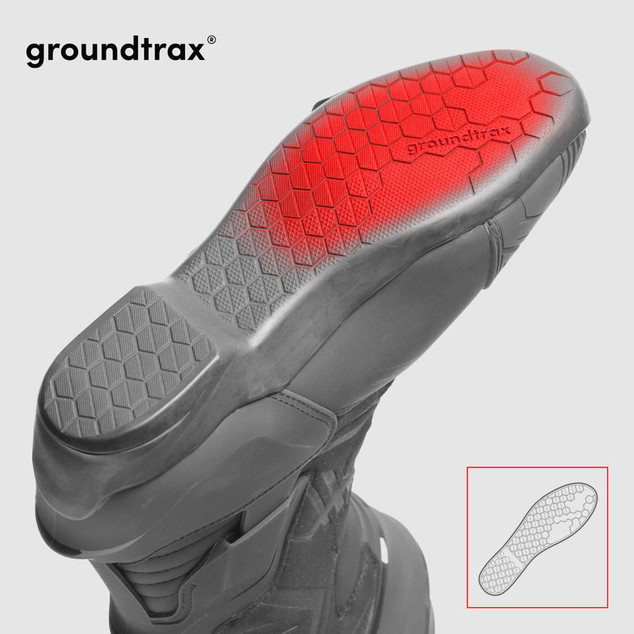 Groundtrax® rubber outsole for racing and street riding