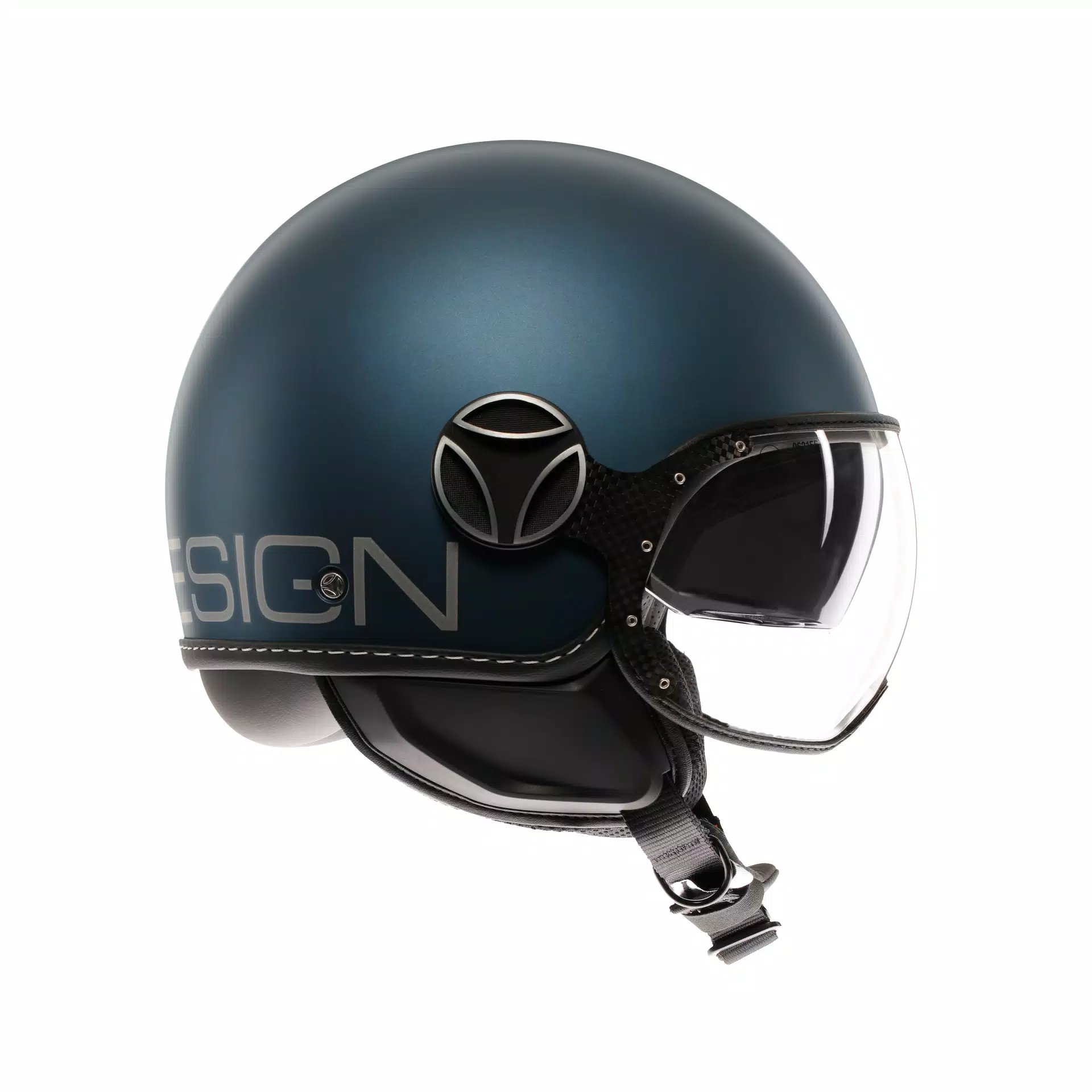 MOMODESIGN FGTR EVO MATT AVIO / SILVER - JET HELMET WITH DUAL VISOR E2206